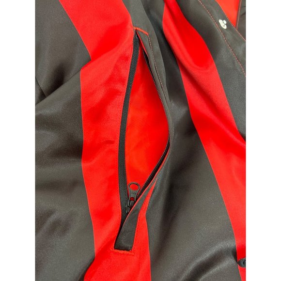 Adidas Men’s Satin Coaches Track Jacket XS Red Black Stripes HS3302 10/22 - Picture 15 of 16